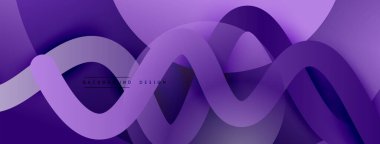 Gölge efektli dalga çizgisi olan soyut gradyan arkaplan. Geometrik bileşim. 3B gölge efektleri ve sıvı eğimleri