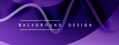 Gölge efektli dalga çizgisi olan soyut gradyan arkaplan. Geometrik bileşim. 3B gölge efektleri ve sıvı eğimleri