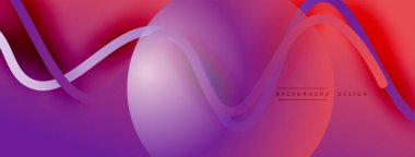 Gölge efektli dalga çizgisi olan soyut gradyan arkaplan. Geometrik bileşim. 3B gölge efektleri ve sıvı eğimleri