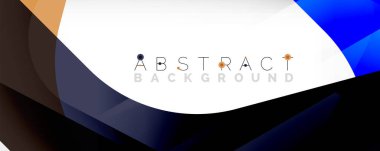 Asgari soyut arkaplan - beyaz üzerine gölge çizgileri ile örtüşen renk şekilleri. Duvar Kağıdı, Sancak, Arkaplan, İniş Sayfası için Vektör İllüstrasyonu