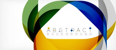 Üst üste binen dalgalarla soyut kare şekil, minimum geometrik arkaplan. Duvar Kağıdı, Sancak, Arkaplan, İniş Sayfası için Vektör İllüstrasyonu