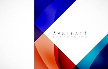 Minimum arkaplan. Dalgalı şekillerle oluşturulmuş yuvarlak köşeli soyut kare şekiller. Duvar Kağıdı, Sancak, Arkaplan, İniş Sayfası için Vektör İllüstrasyonu