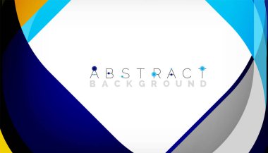 Üst üste binen dalgalarla soyut kare şekil, minimum geometrik arkaplan. Duvar Kağıdı, Sancak, Arkaplan, İniş Sayfası için Vektör İllüstrasyonu