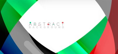 Color circle shapes, minimal geometric background. Trendy dynamic composition. Vector Illustration For Wallpaper, Banner, Background, Landing Page
