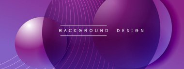 Gölgeli gradyan daireler. Vektör tekno soyut arka plan. Modern üstüste bindirme formları duvar kağıdı arkaplanı, tasarım şablonu