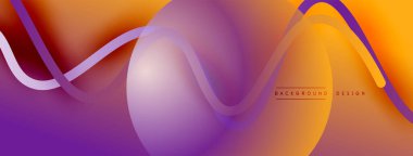 Gölge efektli dalga çizgisi olan soyut gradyan arkaplan. Geometrik bileşim. 3B gölge efektleri ve sıvı eğimleri