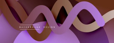 Gölge efektli dalga çizgisi olan soyut gradyan arkaplan. Geometrik bileşim. 3B gölge efektleri ve sıvı eğimleri