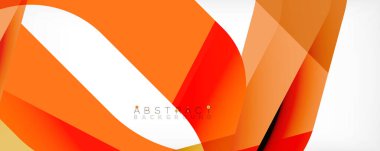 Geometrik soyut arkaplan - beyaz üzerine çok renkli soyut şekiller. Duvar Kağıdı, Sancak, Arkaplan, İniş Sayfası için Vektör İllüstrasyonu