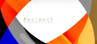 Color circle shapes, minimal geometric background. Trendy dynamic composition. Vector Illustration For Wallpaper, Banner, Background, Landing Page