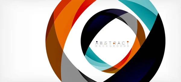 Color circle shapes, minimal geometric background. Trendy dynamic composition. Vector Illustration For Wallpaper, Banner, Background, Landing Page — Archivo Imágenes Vectoriales