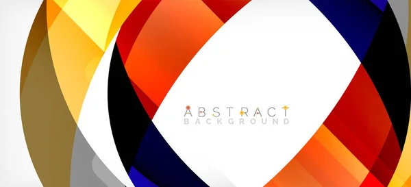 Geometric abstract background. Circle created with overlapping color shapes. Vector Illustration For Wallpaper, Banner, Background, Landing Page — Stock Vector