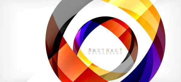 Color circle shapes, minimal geometric background. Trendy dynamic composition. Vector Illustration For Wallpaper, Banner, Background, Landing Page — Archivo Imágenes Vectoriales