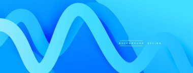 Gölge efektli dalga çizgisi olan soyut gradyan arkaplan. Geometrik bileşim. 3B gölge efektleri ve sıvı eğimleri