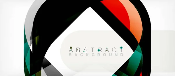 Abstrakte quadratische Form mit sich überlappenden Wellen, minimaler geometrischer Hintergrund. Vektor-Illustration für Tapete, Banner, Hintergrund, Landing Page — Stockvektor