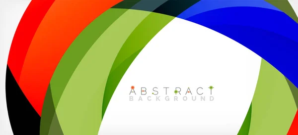 Color circle shapes, minimal geometric background. Trendy dynamic composition. Vector Illustration For Wallpaper, Banner, Background, Landing Page — Vetor de Stock