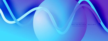 Gölge efektli dalga çizgisi olan soyut gradyan arkaplan. Geometrik bileşim. 3B gölge efektleri ve sıvı eğimleri