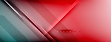 Soyut arkaplan - çizgiler ışık ve gölgelerle oluşturuldu. Teknoloji ya da iş dijital şablonu. Dinamik arkaplan ile basit akışkan renk gradyanı