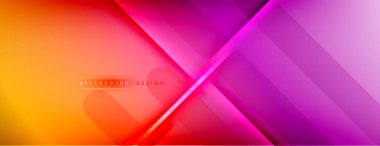 Soyut arkaplan - çizgiler ışık ve gölgelerle oluşturuldu. Teknoloji ya da iş dijital şablonu. Dinamik arkaplan ile basit akışkan renk gradyanı