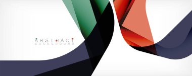 Asgari soyut arkaplan - beyaz üzerine gölge çizgileri ile örtüşen renk şekilleri. Duvar Kağıdı, Sancak, Arkaplan, İniş Sayfası için Vektör İllüstrasyonu