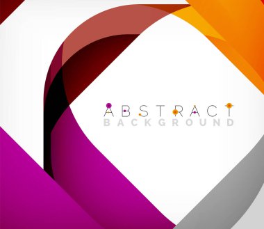 Üst üste binen dalgalarla soyut kare şekil, minimum geometrik arkaplan. Duvar Kağıdı, Sancak, Arkaplan, İniş Sayfası için Vektör İllüstrasyonu