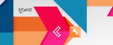 Parlak renk üçgenleri ve geometrik şekiller vektör soyut arkaplan