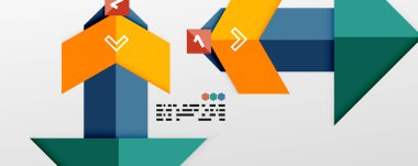 Parlak renk üçgenleri ve geometrik şekiller vektör soyut arkaplan