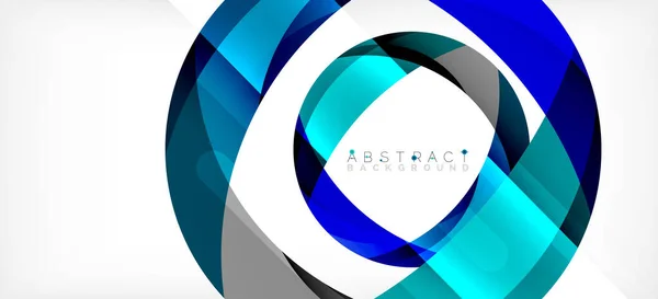 Geometric abstract background. Circle created with overlapping color shapes. Vector Illustration For Wallpaper, Banner, Background, Landing Page Royalty Free Stock Vectors