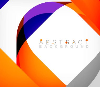 Üst üste binen dalgalarla soyut kare şekil, minimum geometrik arkaplan. Duvar Kağıdı, Sancak, Arkaplan, İniş Sayfası için Vektör İllüstrasyonu