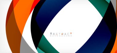 Color circle shapes, minimal geometric background. Trendy dynamic composition. Vector Illustration For Wallpaper, Banner, Background, Landing Page
