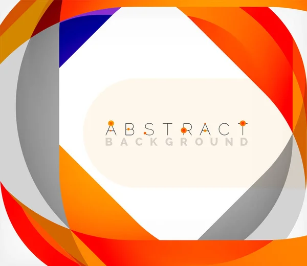 Abstract vierkante vorm met overlappende golven, minimale geometrische achtergrond. Vector Illustratie voor Behang, Banner, Achtergrond, Landingspagina — Stockvector