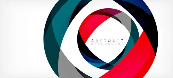 Color circle shapes, minimal geometric background. Trendy dynamic composition. Vector Illustration For Wallpaper, Banner, Background, Landing Page — Διανυσματικό Αρχείο