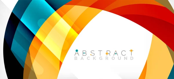 Geometric abstract background. Circle created with overlapping color shapes. Vector Illustration For Wallpaper, Banner, Background, Landing Page — Stock Vector