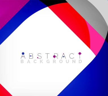 Üst üste binen dalgalarla soyut kare şekil, minimum geometrik arkaplan. Duvar Kağıdı, Sancak, Arkaplan, İniş Sayfası için Vektör İllüstrasyonu