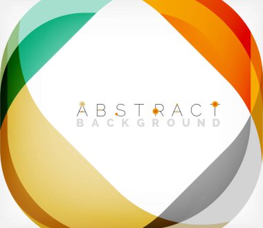 Üst üste binen dalgalarla soyut kare şekil, minimum geometrik arkaplan. Duvar Kağıdı, Sancak, Arkaplan, İniş Sayfası için Vektör İllüstrasyonu