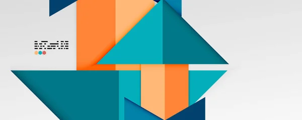 光沢のある色の三角形と幾何学的形状ベクトル抽象的な背景 — ストックベクタ