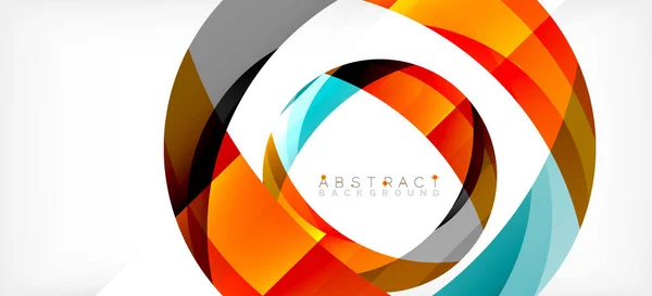 Color circle shapes, minimal geometric background. Trendy dynamic composition. Vector Illustration For Wallpaper, Banner, Background, Landing Page — Archivo Imágenes Vectoriales