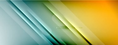 Soyut arkaplan - çizgiler ışık ve gölgelerle oluşturuldu. Teknoloji ya da iş dijital şablonu. Dinamik arkaplan ile basit akışkan renk gradyanı