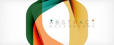 Asgari soyut arkaplan - beyaz üzerine gölge çizgileri ile örtüşen renk şekilleri. Duvar Kağıdı, Sancak, Arkaplan, İniş Sayfası için Vektör İllüstrasyonu