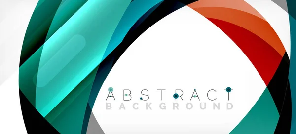 Geometrischer abstrakter Hintergrund. Kreis mit überlappenden Farbformen. Vektor-Illustration für Tapete, Banner, Hintergrund, Landing Page — Stockvektor