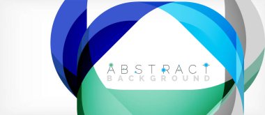 Üst üste binen dalgalarla soyut kare şekil, minimum geometrik arkaplan. Duvar Kağıdı, Sancak, Arkaplan, İniş Sayfası için Vektör İllüstrasyonu