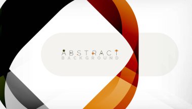 Üst üste binen dalgalarla soyut kare şekil, minimum geometrik arkaplan. Duvar Kağıdı, Sancak, Arkaplan, İniş Sayfası için Vektör İllüstrasyonu