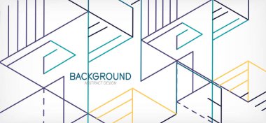 Soyut arkaplan. Beyaz arkaplanda renk çizgileri. Doğrusal soyut kompozisyon. Duvar kağıdı, afiş, arkaplan, iniş sayfası için tekno veya iş konsepti