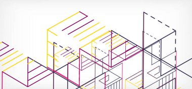 Soyut arkaplan. Beyaz arkaplanda renk çizgileri. Doğrusal soyut kompozisyon. Duvar kağıdı, afiş, arkaplan, iniş sayfası için tekno veya iş konsepti