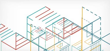 Soyut arkaplan. Beyaz arkaplanda renk çizgileri. Doğrusal soyut kompozisyon. Duvar kağıdı, afiş, arkaplan, iniş sayfası için tekno veya iş konsepti