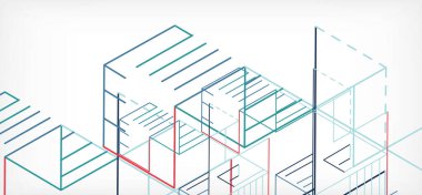 Soyut arkaplan. Beyaz arkaplanda renk çizgileri. Doğrusal soyut kompozisyon. Duvar kağıdı, afiş, arkaplan, iniş sayfası için tekno veya iş konsepti