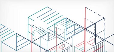 Soyut arkaplan. Beyaz arkaplanda renk çizgileri. Doğrusal soyut kompozisyon. Duvar kağıdı, afiş, arkaplan, iniş sayfası için tekno veya iş konsepti