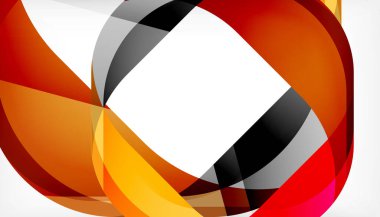 Üst üste binen dalgalarla soyut kare şekil, minimum geometrik arkaplan. Duvar Kağıdı, Sancak, Arkaplan, İniş Sayfası için Vektör İllüstrasyonu