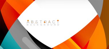 Color circle shapes, minimal geometric background. Trendy dynamic composition. Vector Illustration For Wallpaper, Banner, Background, Landing Page