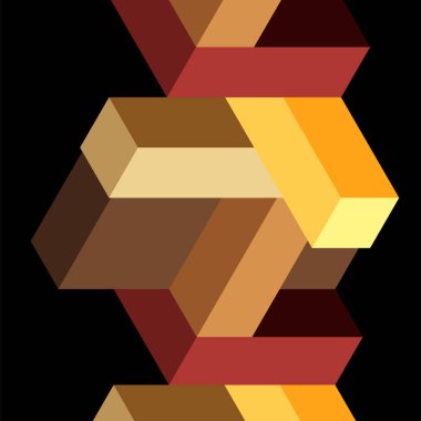 Soyut arkaplan. 3 boyutlu küp, küp elementler ve bloklar. Duvar kağıdı, afiş, arkaplan, iniş sayfası için tekno veya iş konsepti