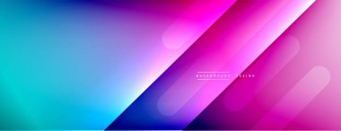 Dinamik çizgiler soyut arkaplan. Üç boyutlu gölge efektleri ve sıvı eğimleri. Modern çakışma biçimleri